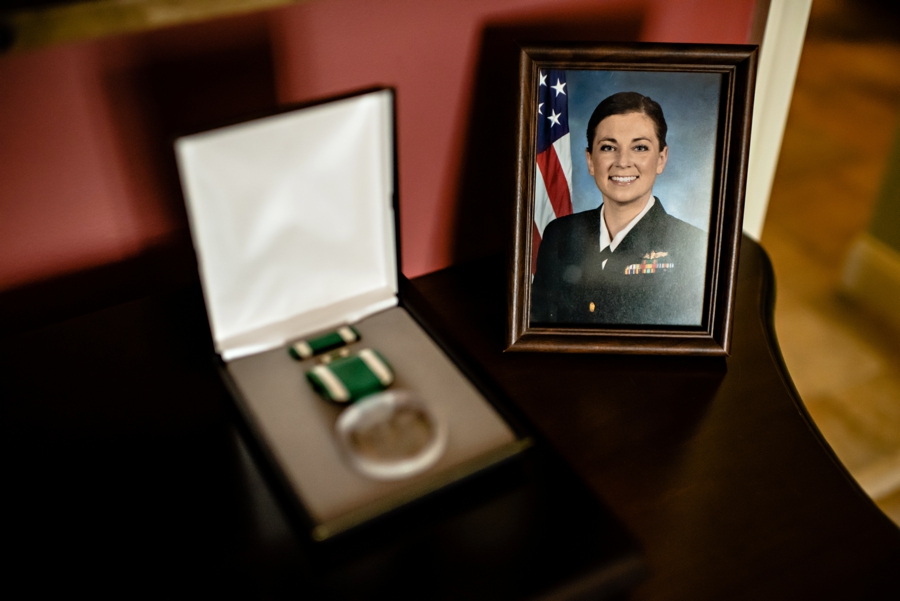 A Navy Bride and her medal.
